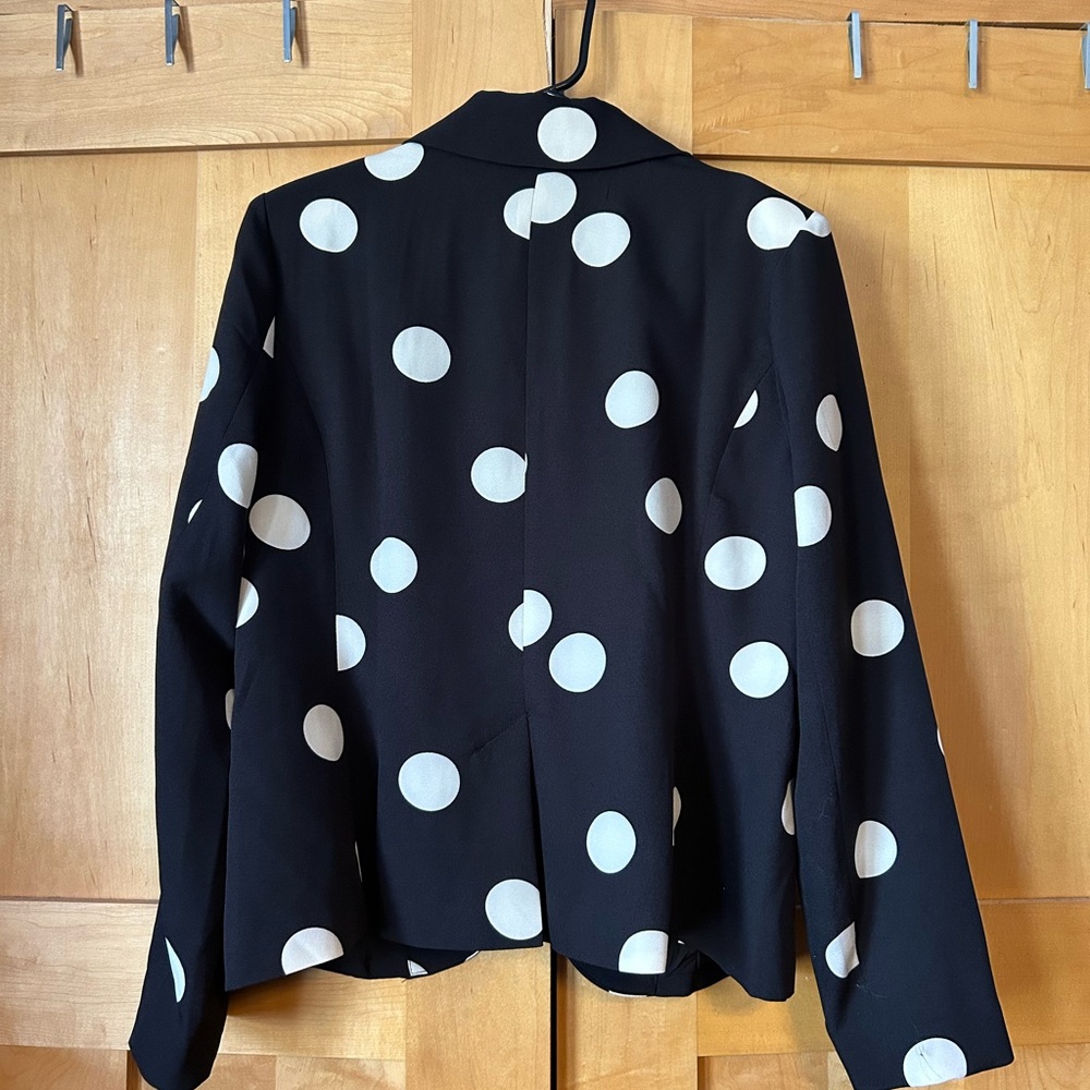 Modcloth Black Blazer with White Polka Dots - Picture 4 of 4